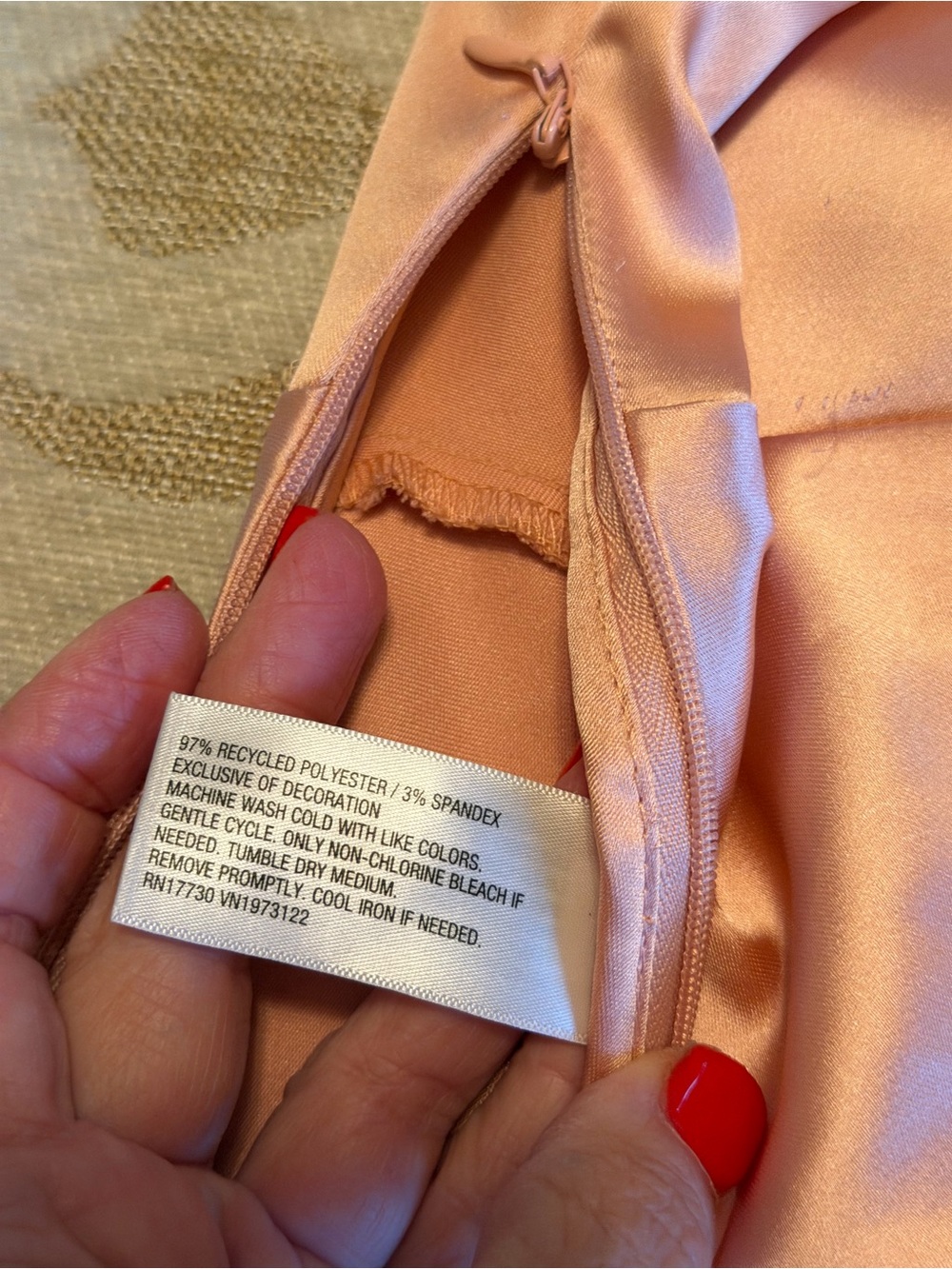 Wild Fable XS Peach Satin Tie Back Sleeveless V-Neck Cami Top - Picture 8 of 11
